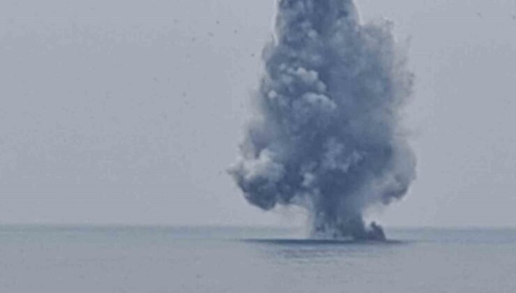 Ordu’da kıyıya vuran insansız deniz aracı imha edildi