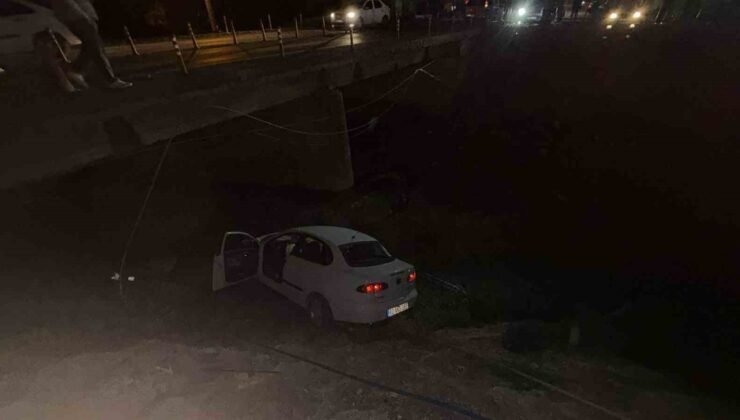 Osmaniye’de otomobil köprüden uçtu: 1 yaralı