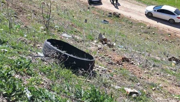 Otomobil uçuruma yuvarlandı, sürücüyü itfaiye kurtardı