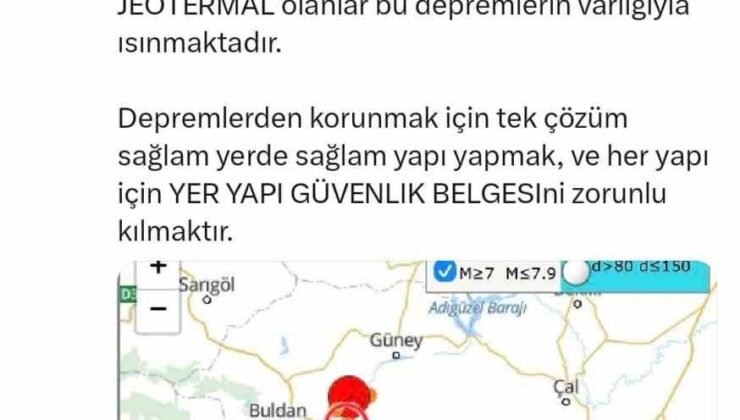 Prof. Dr. Ahmet Ercan’dan Buldan depremi açıklaması: “Bölge M7’lik depreme yatkın”