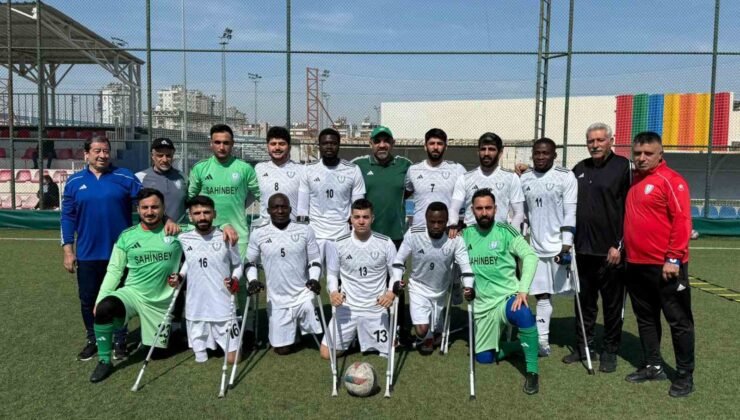 Şahinbey Ampute futbol takımı Türkiye Kupası’nda çeyrek finalde