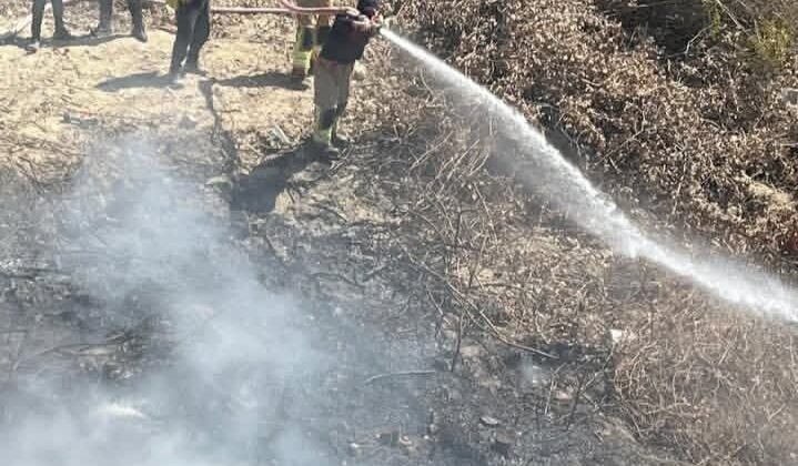 Samandağ’da bahçede çıkan yangın büyümeden söndürüldü