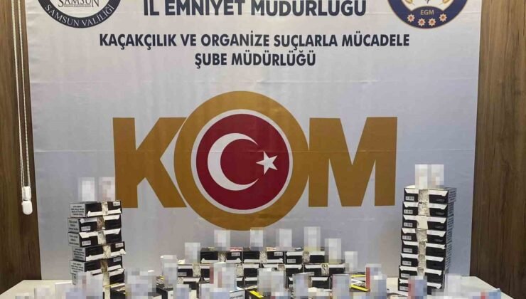 Samsun’da 10 bin 980 doldurulmuş makaron ele geçirildi