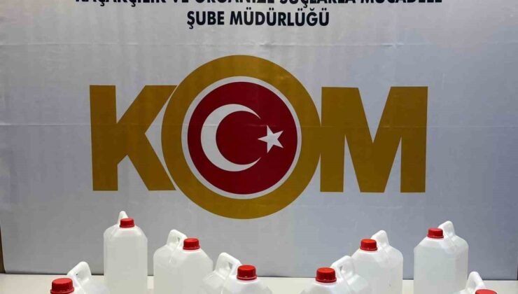 Samsun’da 40 litre kaçak etil alkol ele geçirildi