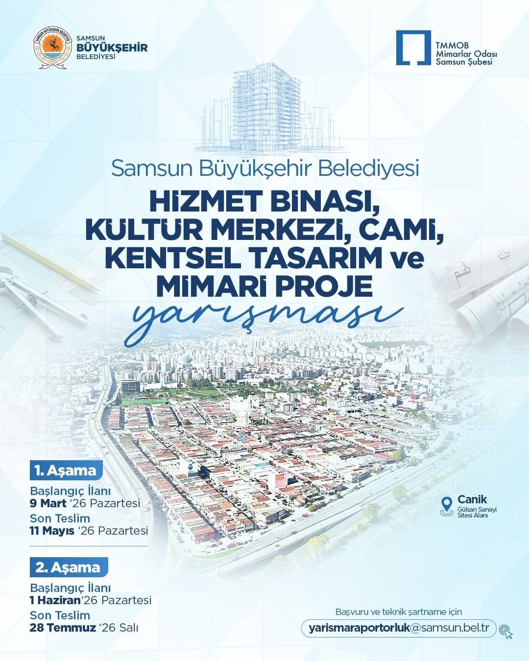Samsun’da kentsel tasarım ve mimari proje yarışması