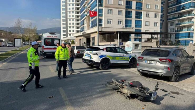 Söke’de meydana gelen trafik kazasında motosiklet sürücüsü yaralandı