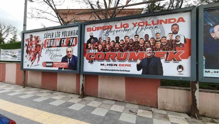 Sungurlu’dan Çorum FK’ye Süper Lig yolunda pankartlı destek