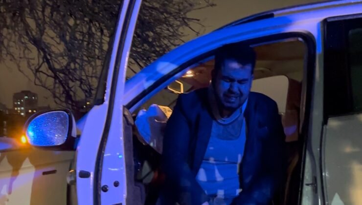 Tarlaya giren otomobil ağaca çarptı, sürücü gözyaşlarını tutamadı