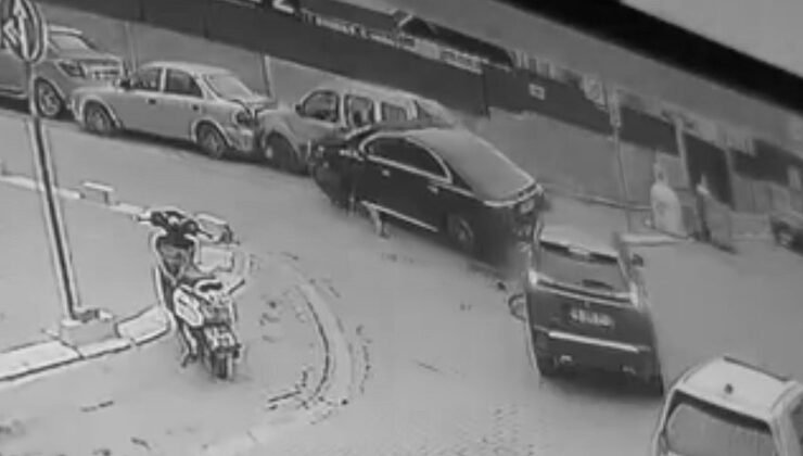 Tekirdağ’da 5 aracın karıştığı zincirleme kaza kamerada