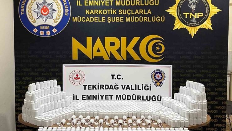 Tekirdağ’da torbacının zulasından 81 bin 700 sentetik ecza çıktı