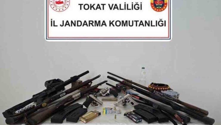 Tokat merkezli operasyonda çok sayıda silah ve mühimmat ele geçirildi