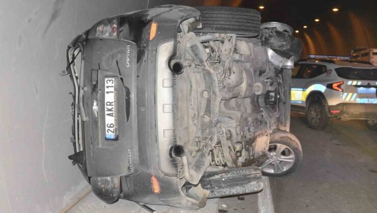 Tünelde kaza, 2 kişi yaralandı