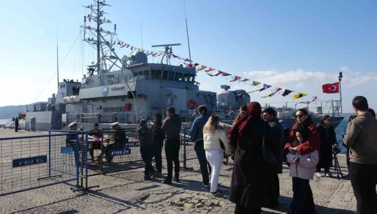 Türk donanmasının gururu olan savaş gemileri ziyarete açıldı