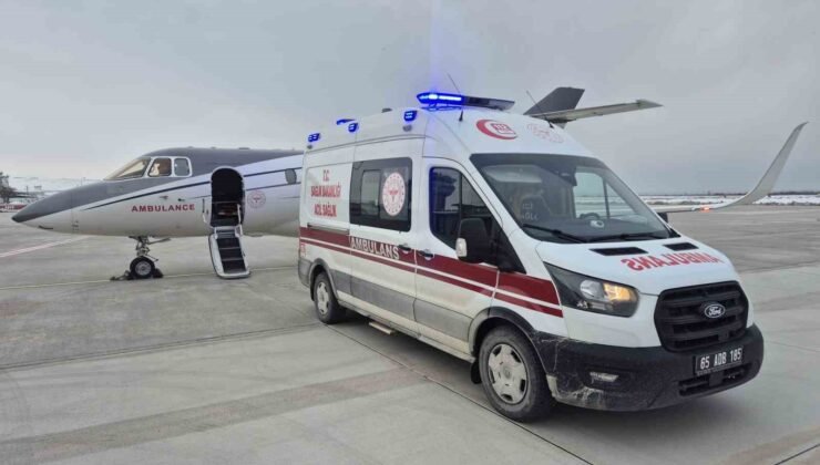 Van’da 3 aylık bebek uçak ambulansla Konya’ya sevk edildi