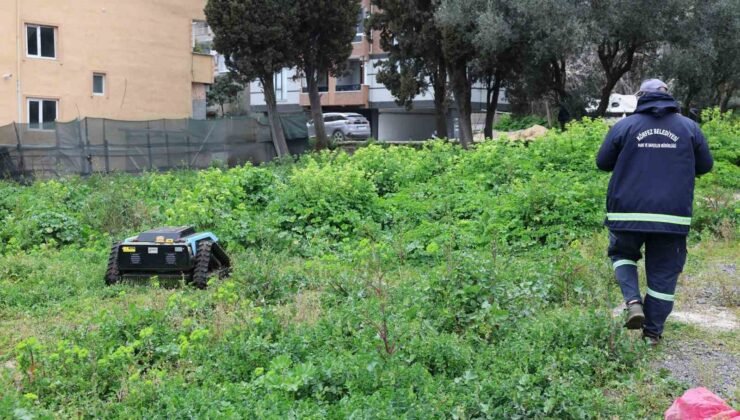 Yeşil alanda uzaktan kumandalı robot dönemi: 6 kişinin işini tek başına yapabiliyor