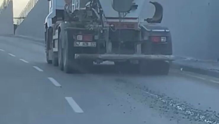Yola beton döken sürücüye 3 bin TL ceza